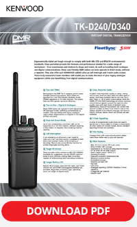 Kenwood TK-D240/D340 Brochure